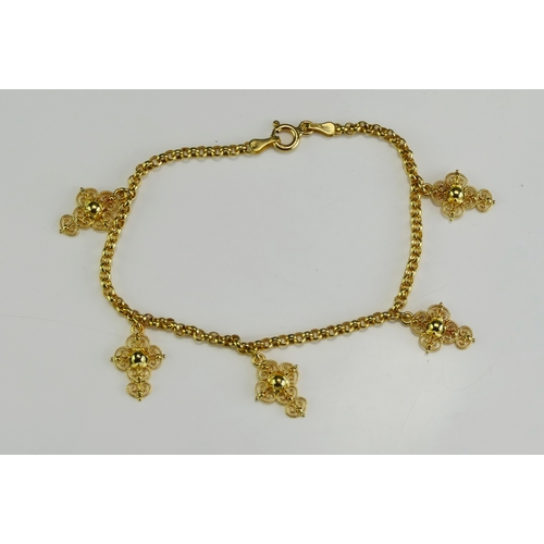 50 - An Italian 14KT Gold Bracelet, 19cm (7.5