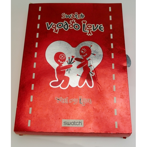 90 - A SWATCH Voodoo Love Boxed Set _ never used, needs battery