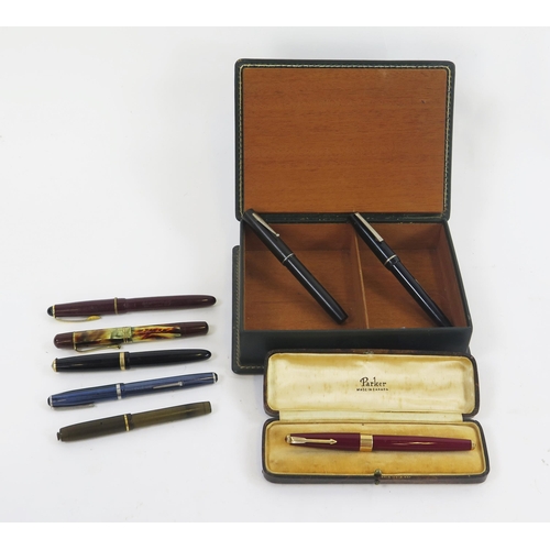 1769 - A collection of assorted fountain pens including Parker pen, Easterbrook, Watermans and others.