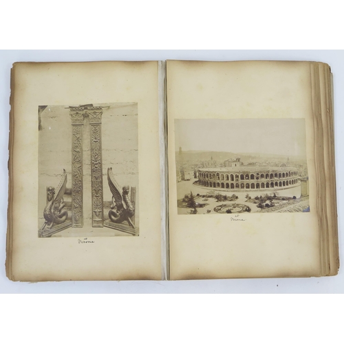 1802 - An album of albumen prints and photographs, views include Taj Mahal, The Cashmere Gate, The Pyramids... 