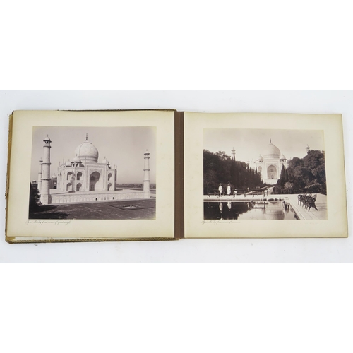 1803 - An album of albumen prints mostly relating to India, views include Simla Racecourse, Agra Taj Mahal,... 