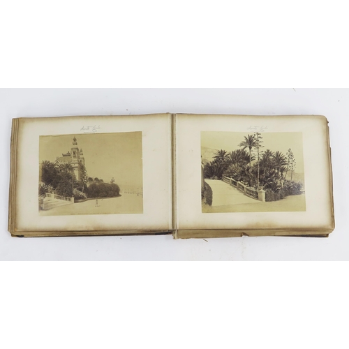 1804 - A late Victorian album containing cycle and other family tour albumen prints and photographs of Roma... 