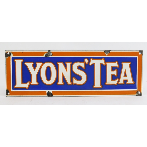 1811 - A reproduction enamel advertising sign 'Lyons Tea', 15 x 46cm.