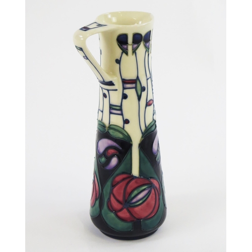 1858 - A Moorcroft Mackintosh tribute jug of slender tapering