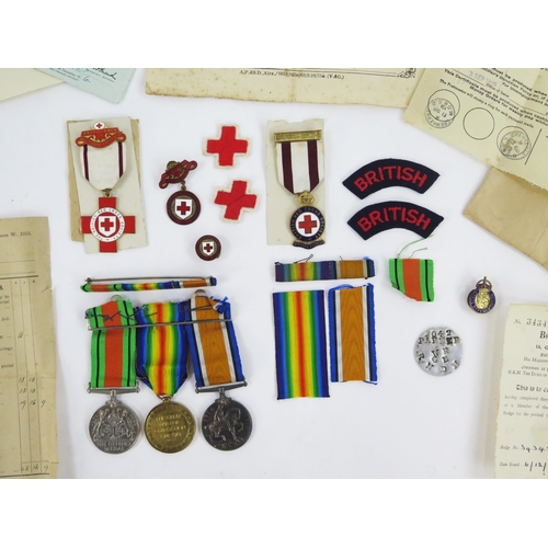 1898 - A World War One group to 225114. Pte. W. R. Parker, Linc Yeo, includes War and Victory Medals and De... 