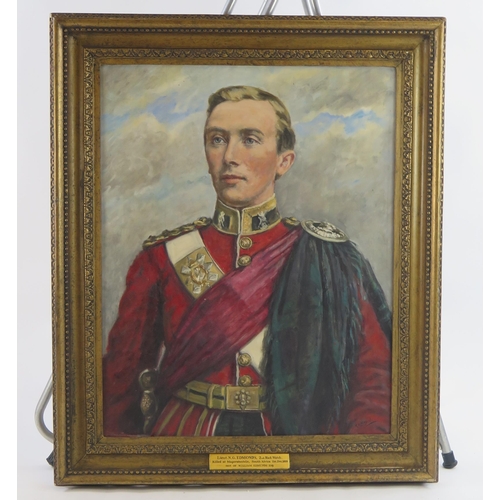 1906 - K.C LLoyd; half length portrait of Lieut. N. G. Edmonds, 2nd Black Watch. in full military uniform. ... 