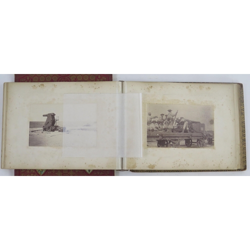 1911 - An album containing albumen photographs of British battleships, Citadel at Qaitbay, view of Watsons ... 