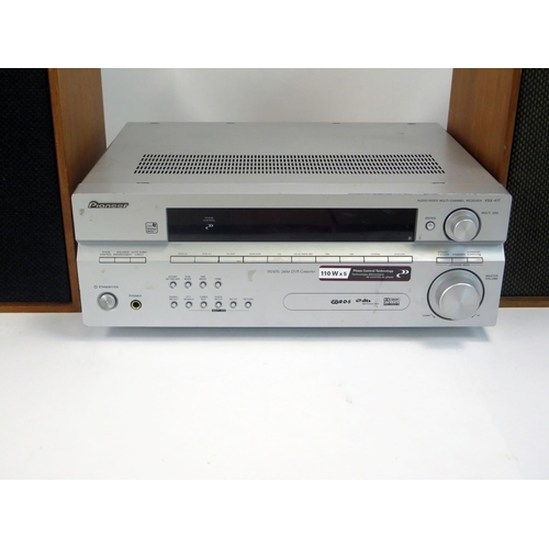 2076 - Pioneer VSX-417 Audio/Video Multi-Channel Receiever with pair of Wharfedale speakers