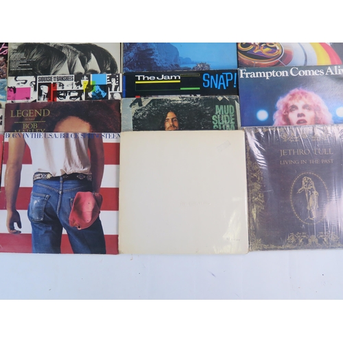 2089 - A Selection of LP Records including The Beatles White Album top opening cover, early pressing, John ... 