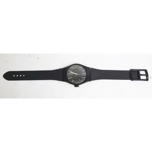 277 - A Massive 1980s Postmodern Quarts Wall Hanging Wristwatch, 132cm long