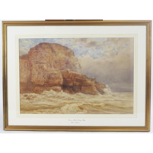 1535 - James Aitken (Exh. 1884 -1933) Penmon Head, Colwyn Bay' watercolour, signed lower right and label ve... 