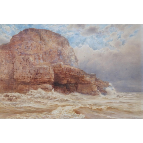 1535 - James Aitken (Exh. 1884 -1933) Penmon Head, Colwyn Bay' watercolour, signed lower right and label ve... 