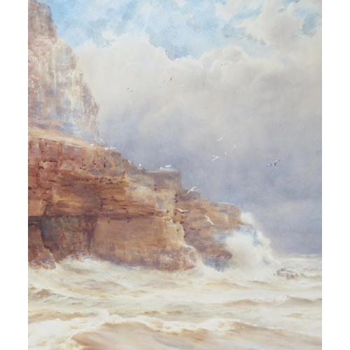 1535 - James Aitken (Exh. 1884 -1933) Penmon Head, Colwyn Bay' watercolour, signed lower right and label ve... 