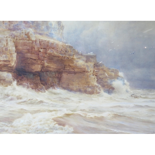 1535 - James Aitken (Exh. 1884 -1933) Penmon Head, Colwyn Bay' watercolour, signed lower right and label ve... 