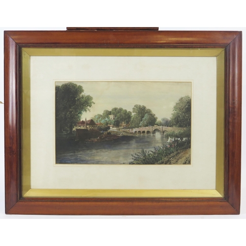 1536 - Arthur Gordon (British Landscape Painter 1883 - 1944), river scene with boats, watercolour, signed l... 