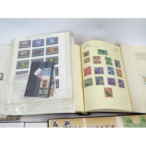 339 - A Selection of Stamp Albums and Contents including GB, Empire and Commonwealth, locomotive themed