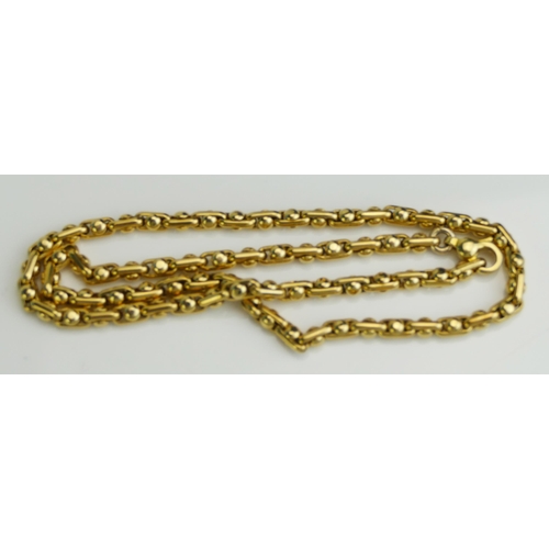 104 - La Papita _ An 18ct Gold Fancy Link Chain, 46cm, stamped ITALY &%) and with maker's name, 57.1g