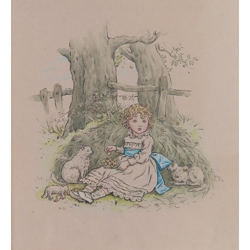 1541A - Kate Greenaway (British 1846 - 1901), children's book illustrator and author, 'The progress of King ... 