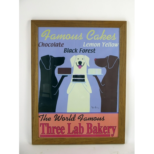 1858 - After Ken Bailey (American) 'Famous Cakes, The Famous Three Lab Bakery' polychrome lithograph, F & G... 