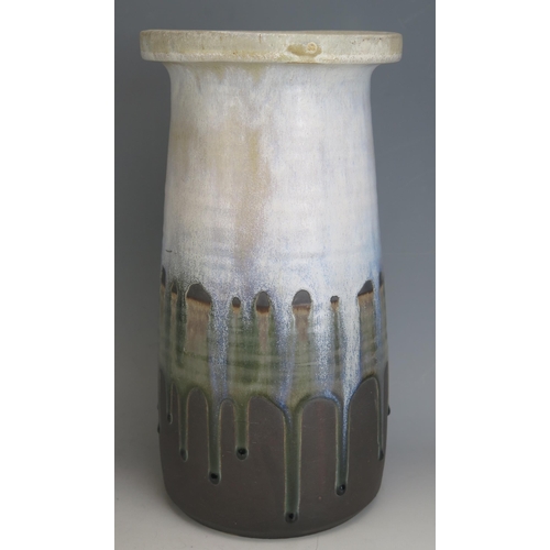 1001 - A large Studio Pottery Stoneware Vase, painted mark to base, 33cm