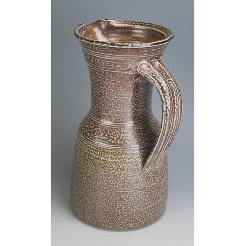 1015 - A Peter Starkey (b. 1945) Studio Pottery Stoneware Jug,28cm high, paper label to base