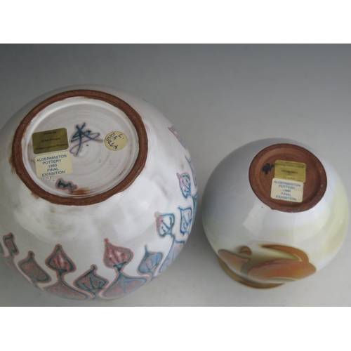 1016 - Silke Nerger for Aldermaston Pottery Vase (19cm) and a smaller vase (14cm), both made for Aldermasto... 