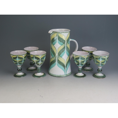 1022 - Julian Bellmont (b. 1958) for Aldermaston Pottery Studio Pottery Lemonade Set including a jug (25cm)... 