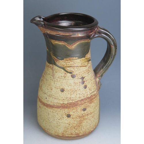 1027 - A Large Studio Pottery Stoneware Jug, 36cm high