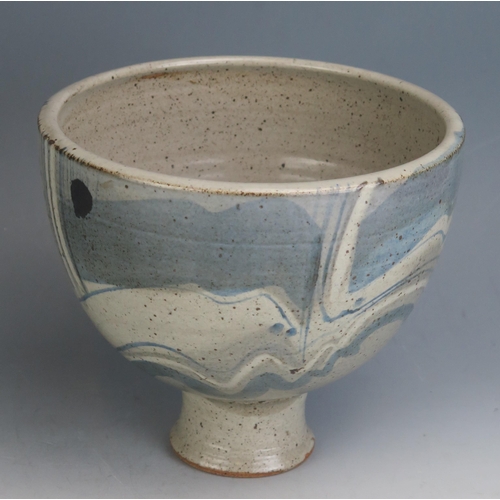 1043 - Michael Casson (1925-2003) Studio Pottery Stoneware Footed Bowl, 22cm diam. 18cm high, underglaze ma... 