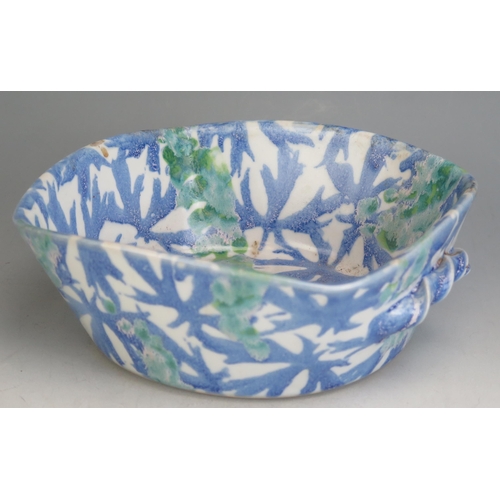 1061 - A Janice Tchalenko Studio Pottery Delphinium Pattern Bowl, 19cm diam., impressed and paper label mar... 