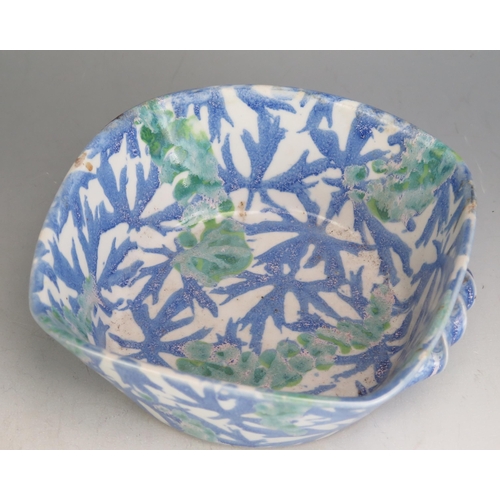 1061 - A Janice Tchalenko Studio Pottery Delphinium Pattern Bowl, 19cm diam., impressed and paper label mar... 