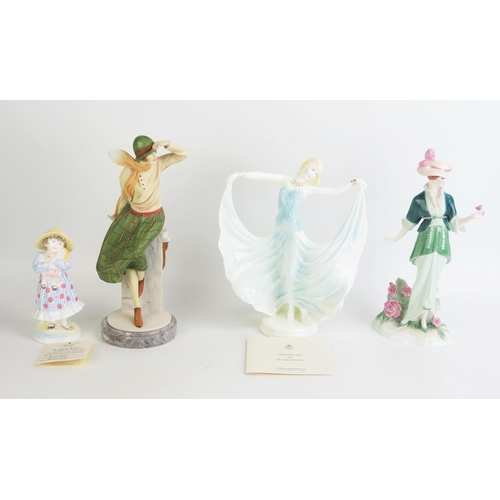 1065 - Three limited edition Royal Worcester figurines, 'Golden Girl of May', 'The Chalice of Love' and ' B... 