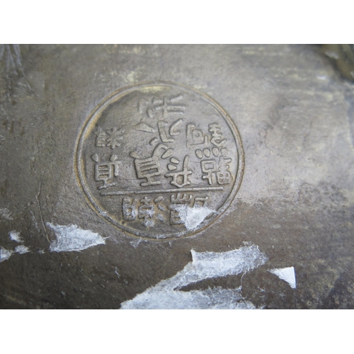 1166 - A 19th century Chinese pewter tea canister of polygonal outline decorated with panels of figures in ... 