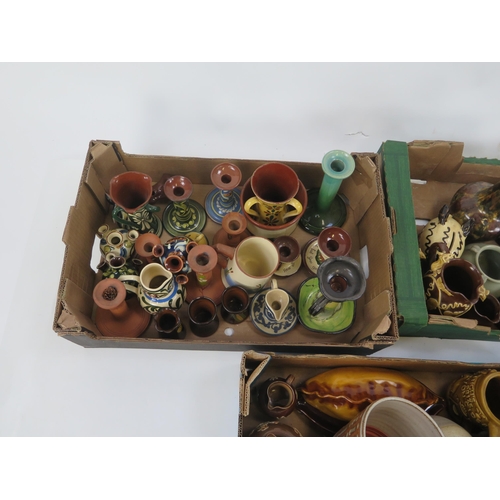 1236 - Two Boxes of Studio Pottery etc., including a Thomas Forester & Sons vase and Doulton stoneware