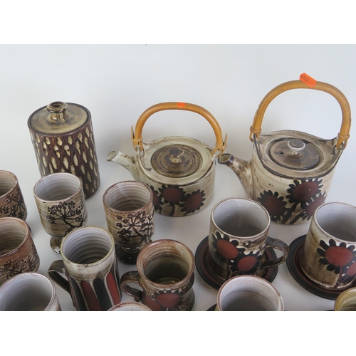 1238 - A Selection of Briglin Pottery including tea pots and mugs