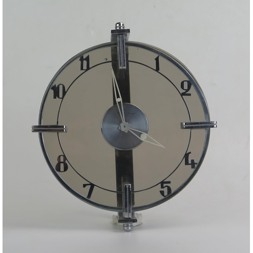 1247 - Le Coultre for Garrard, an Art Deco chrome framed wall timepiece No 1204, with 20cm glass and chrome... 