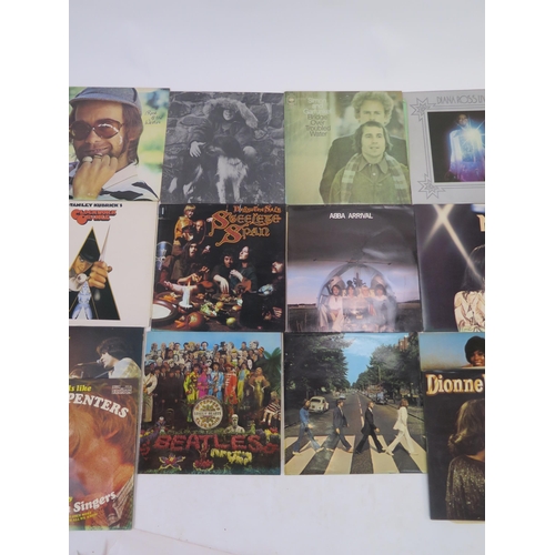 1468 - LP Record Vinyl Group including The Beatles, Dionne Warwick, Joan Baez, Clockwork Orange, Diana Ross... 