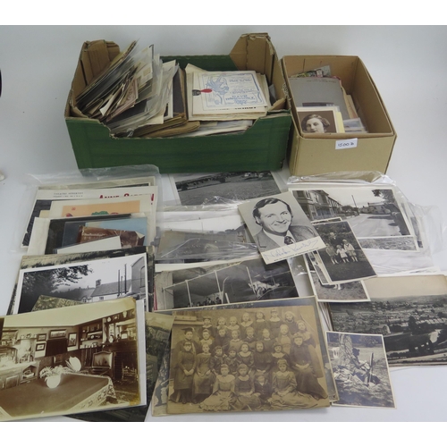 1500D - A collection of assorted photographs, postcards, advertising ephemera etc.