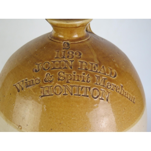 1673 - A large stoneware flagon impressed  '1132 John Read,......Honiton', 39cm high