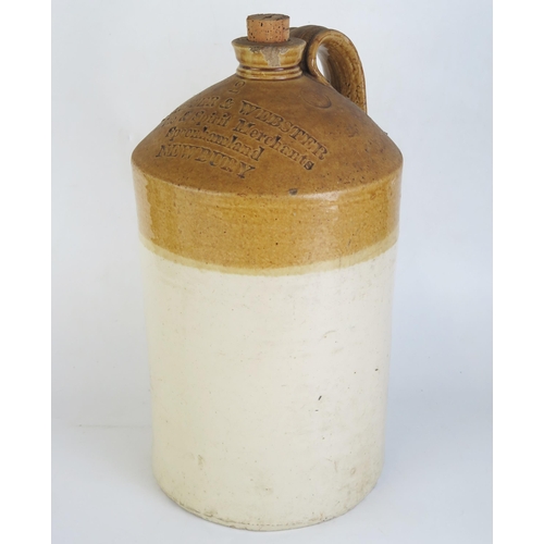 1674 - A large stoneware flagon impressed 'Forster & Webster, Spoonhamland, Newbury, 40cm high