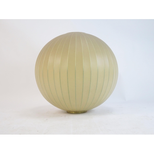 1697 - A 1950's Cocoon style shade possibly by Hans Agne Jakobsson or George Nelson, 50cm diameter, a/f.