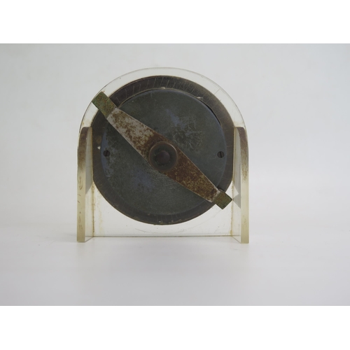 1701 - A 1920's Jaeger of Paris Automobile Dashboard Clock, c. 7.5mm dial, mounted in a perspex stand. Need... 