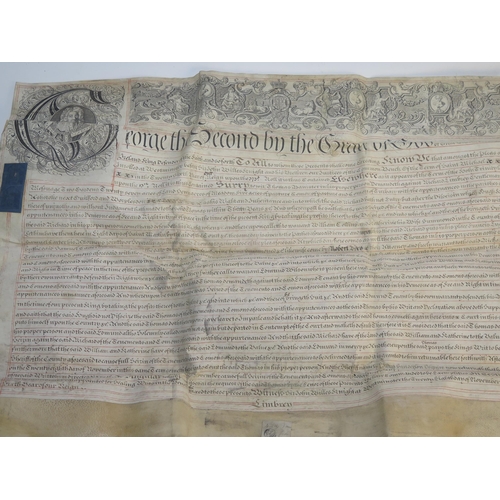 1704 - A George II Deed on vellum with wax seal