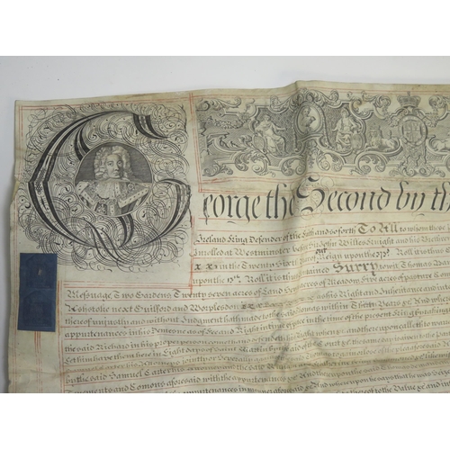 1704 - A George II Deed on vellum with wax seal