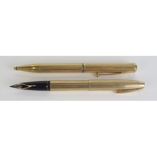 1725 - A Shaeffer Gold Plated Pen Set including cartridge and ballpoint