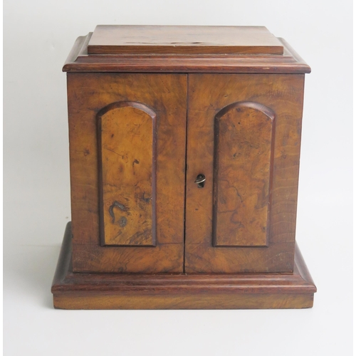 1728 - A 19th Century Walnut Three Drawer Table Top Cabinet, 42.5(w)x32(h)x21(d)cm