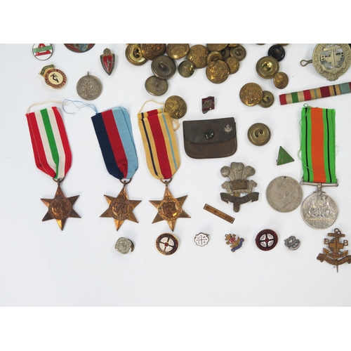 1806 - Five World War II medals including War Medal, Defence Medal, Africa Star, 1939-45 Star, Italy Star, ... 