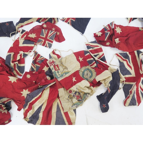 1814 - A collection of British and Commonwealth linen bunting.