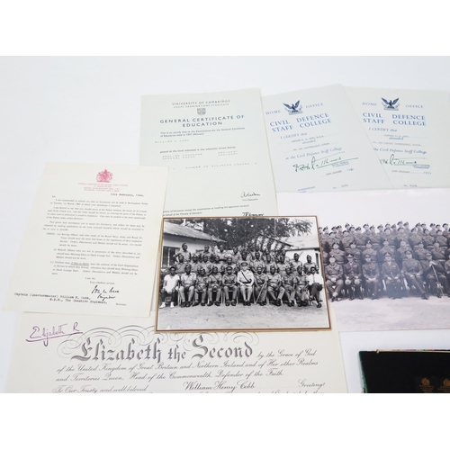 1827 - A Second World War M.B.E. group of nine to 4123291. WO1. W.H.Cobb. Cheshire R. includes M.B.E. 19329... 