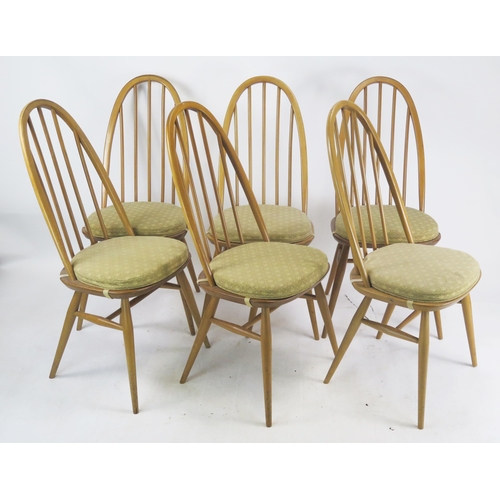 836 - A Set of Six Ercol Quaker Elm Seated Chairs